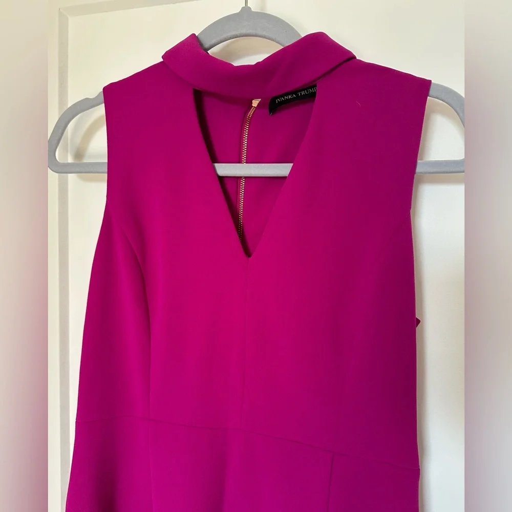 Ivanka Trump Fuchsia Midi Sleeveless Dress - size 8 - Picture 2 of 7